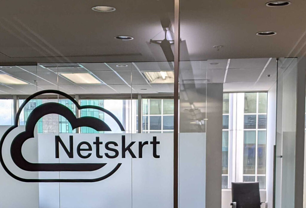 Netskrt's new office sign